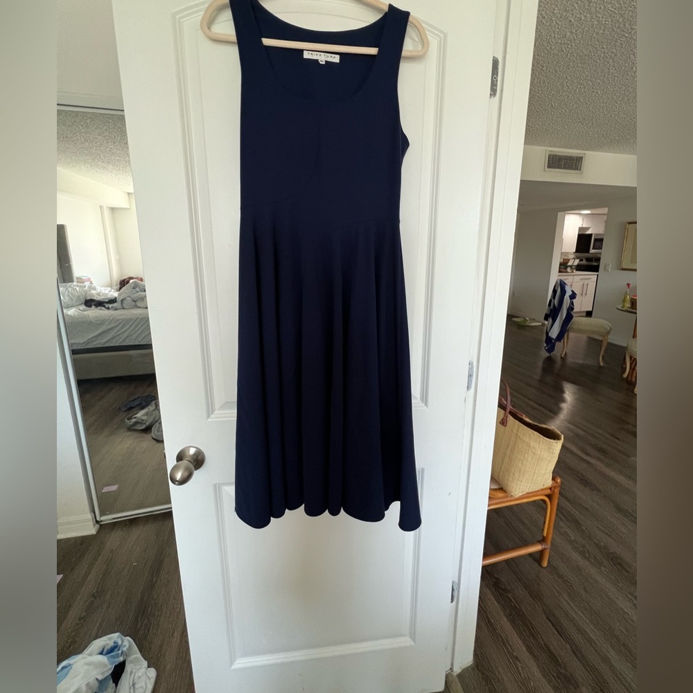 Brand new Trina Turk, knit navy blue dress size medium